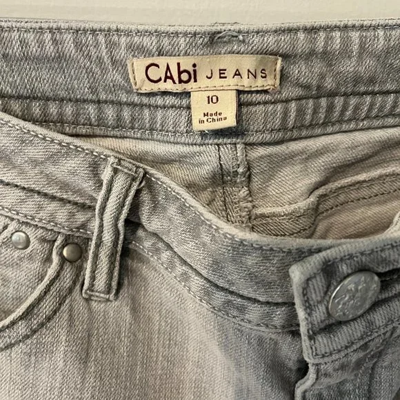 CAbi Contempory Fit Gray Boot Cut Denim Jeans Size 10 - Picture 4 of 6